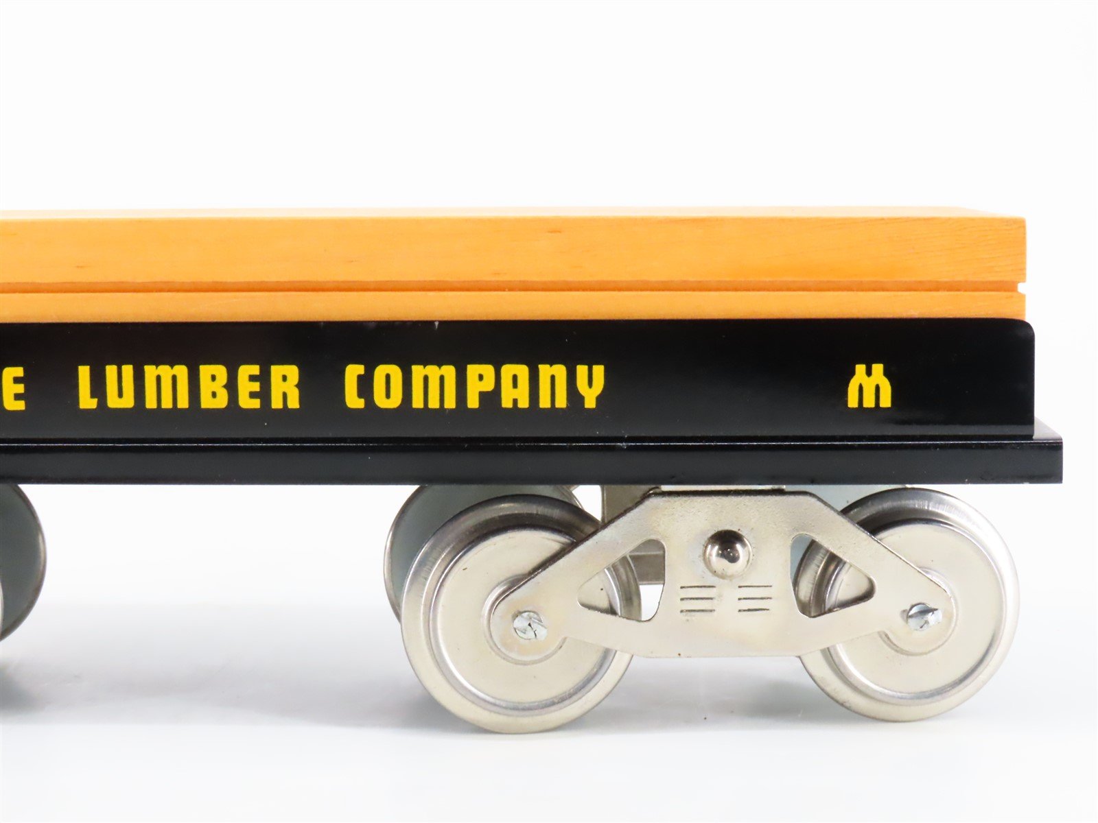Standard Gauge McCoy No. 275 Twin Pine Lumber Company Tinplate Flat Car w/ Load