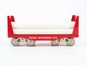 Standard Gauge McCoy No. 292 GN Great Northern Tinplate Flat Car w/ Pipe Load