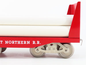 Standard Gauge McCoy No. 292 GN Great Northern Tinplate Flat Car w/ Pipe Load