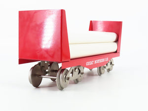 Standard Gauge McCoy No. 292 GN Great Northern Tinplate Flat Car w/ Pipe Load