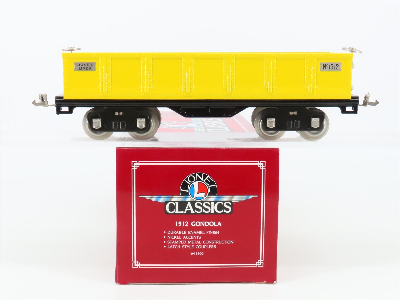 Standard Gauge Lionel Classics Tinplate 6-13300 Fixed End Gondola #1512