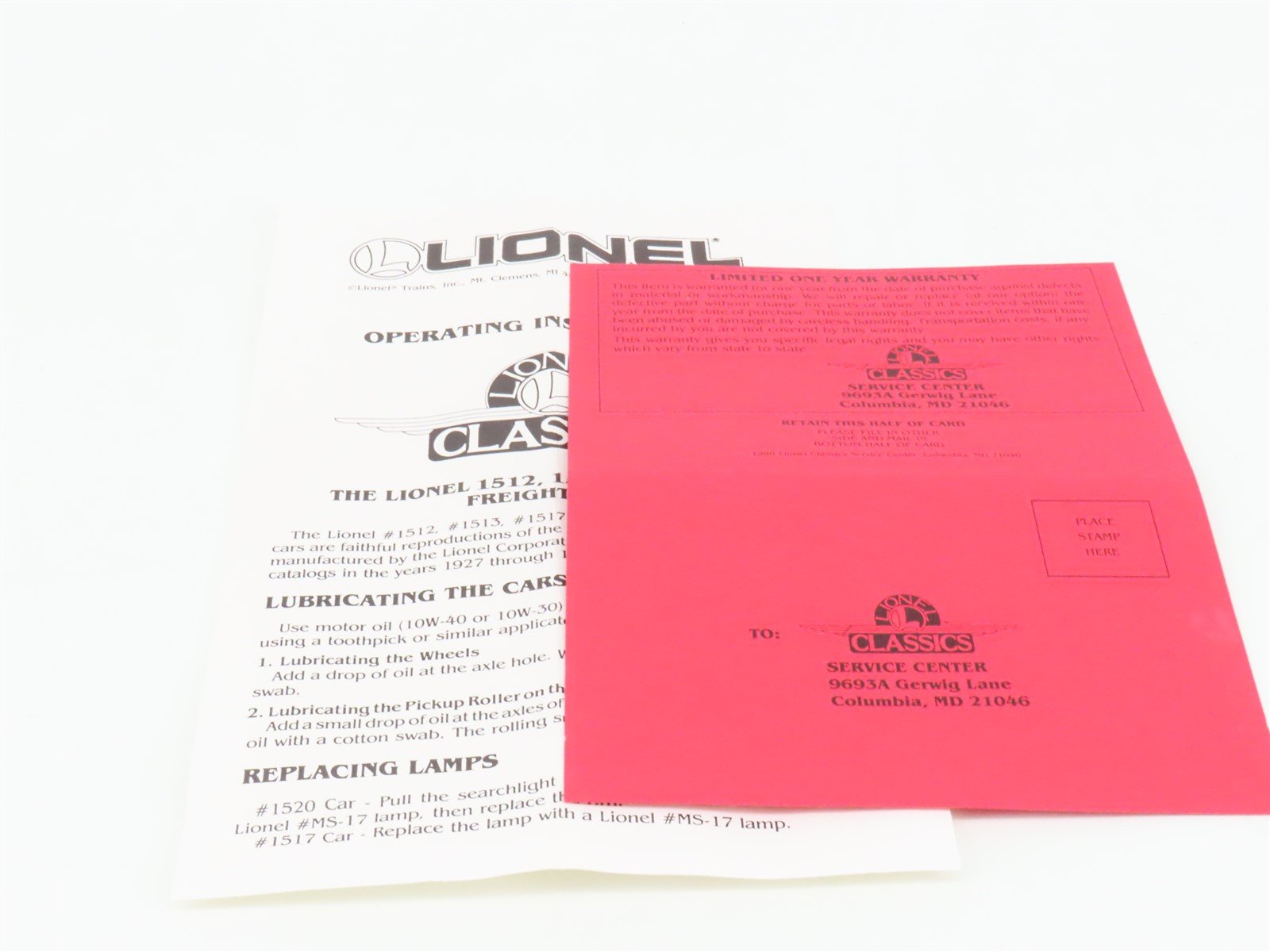 Standard Gauge Lionel Classics Tinplate 6-13300 Fixed End Gondola #1512