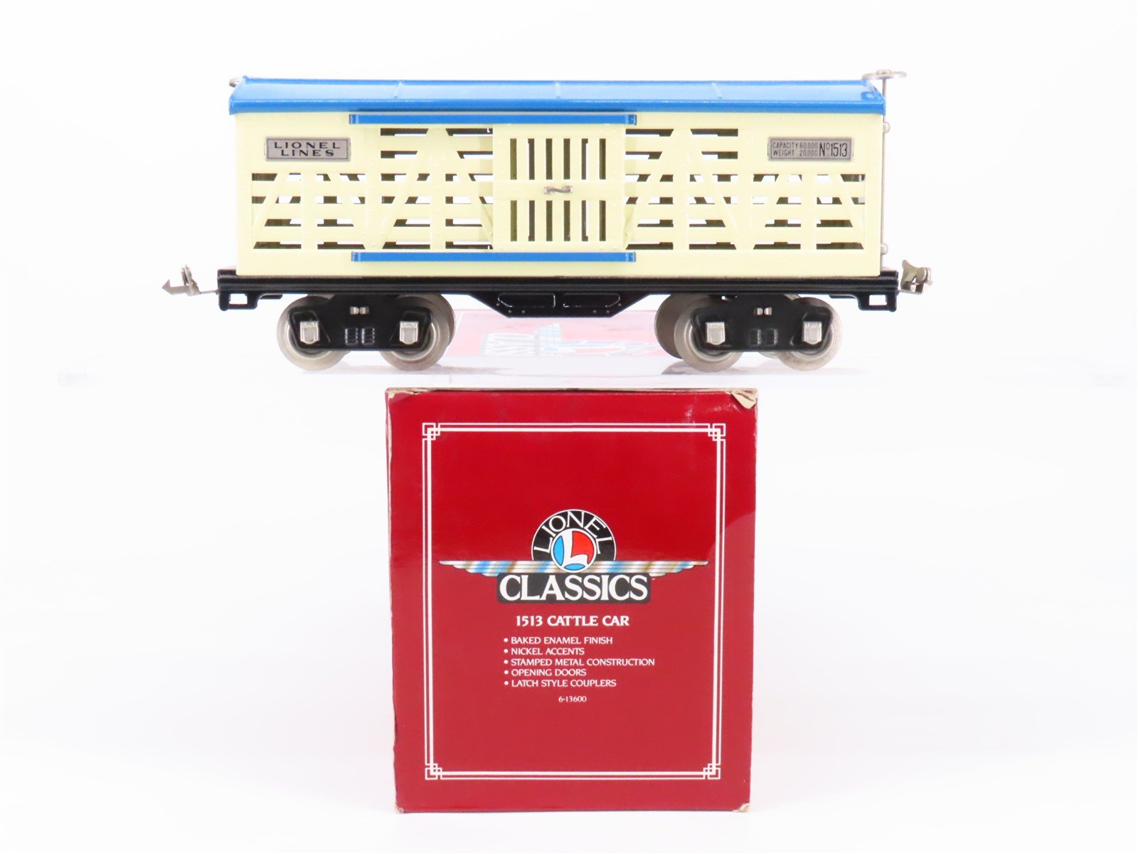 Standard Gauge Lionel Classics Tinplate 6-13600 Cattle Stock Car #1513