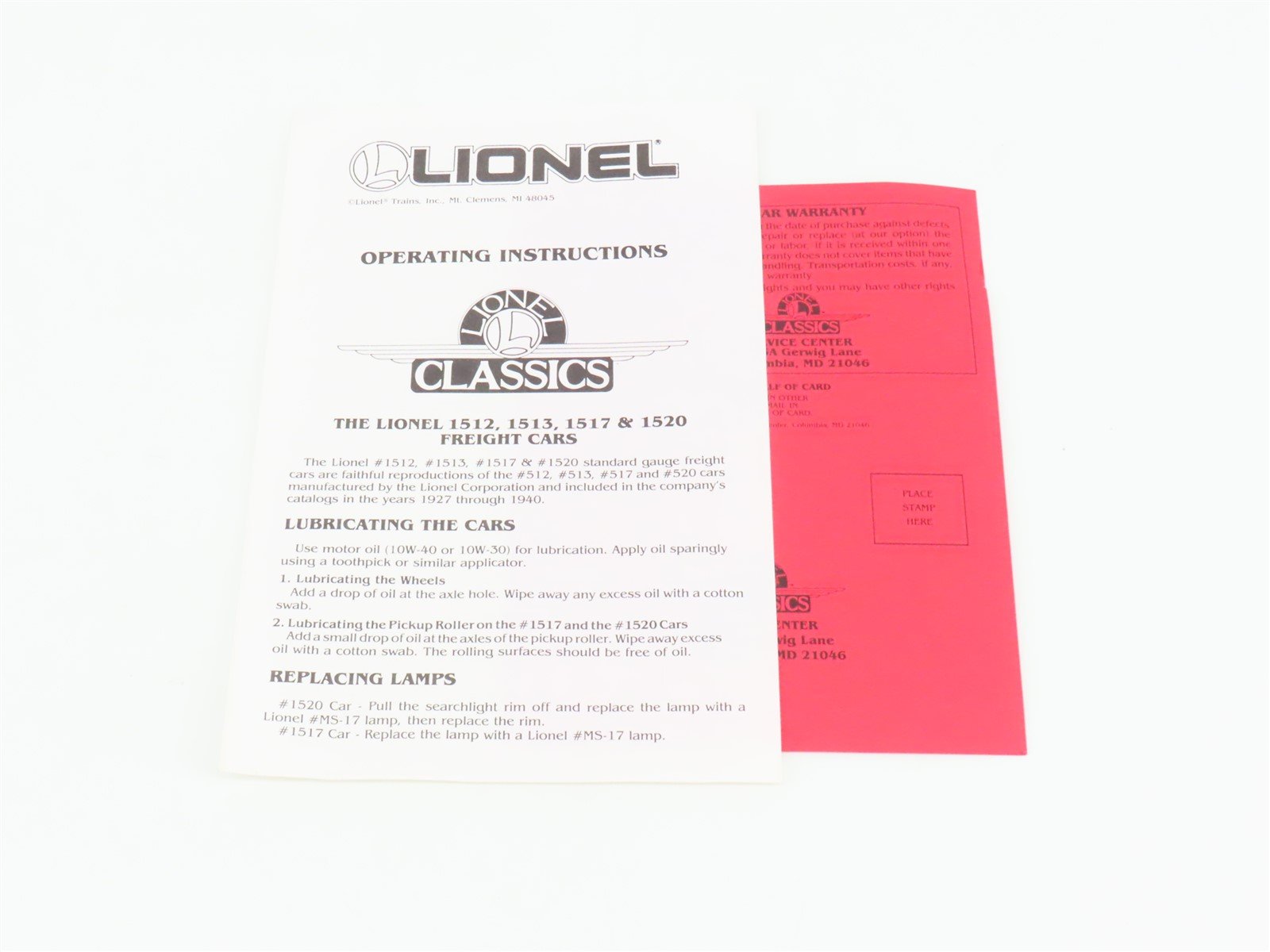 Standard Gauge Lionel Classics Tinplate 6-13600 Cattle Stock Car #1513