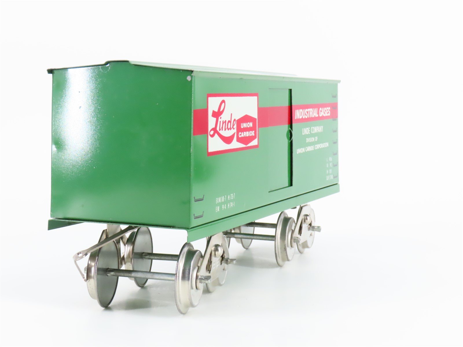 Standard Gauge McCoy Linde Union Carbide Tinplate Single Door Box Car