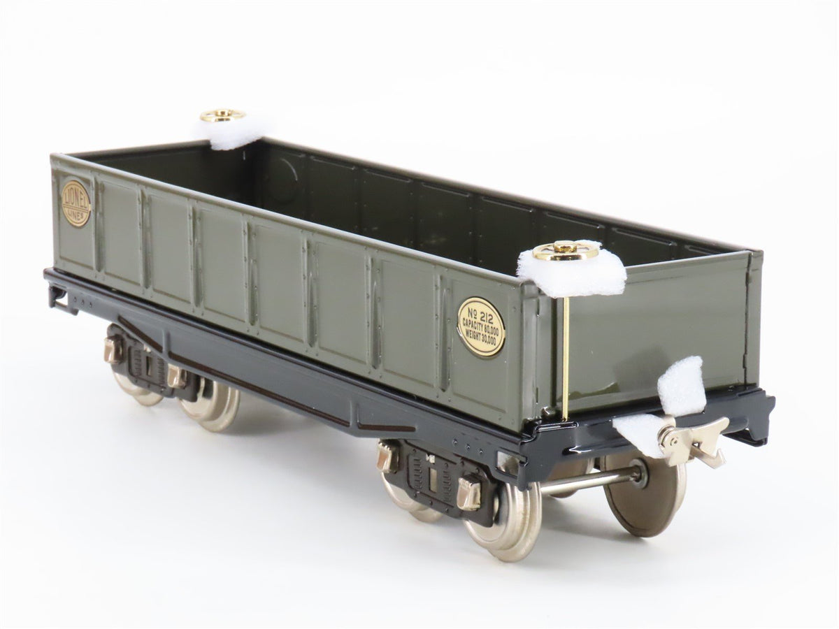 Standard Gauge Lionel 11-30055 Tinplate Gondola #212 w/ Brass Trim