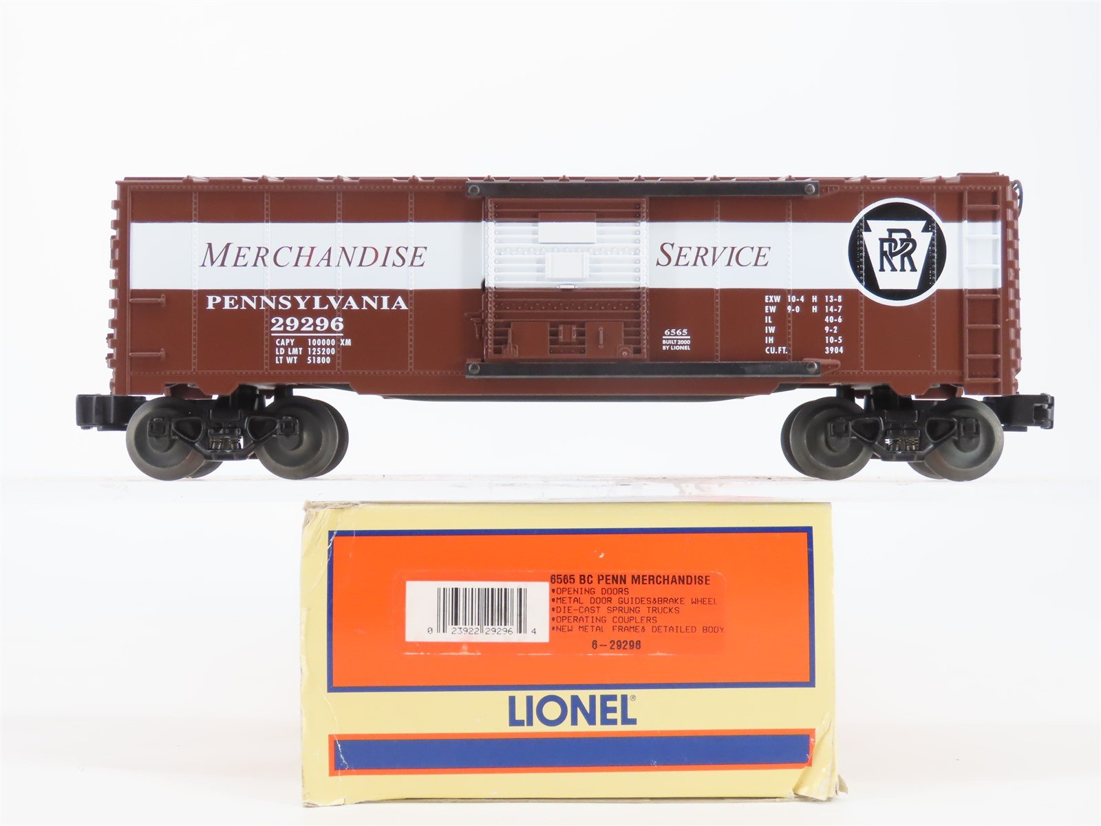 O Gauge 3-Rail Lionel 6-29296 PRR Pennsylvania Merchandise Box Car #29296