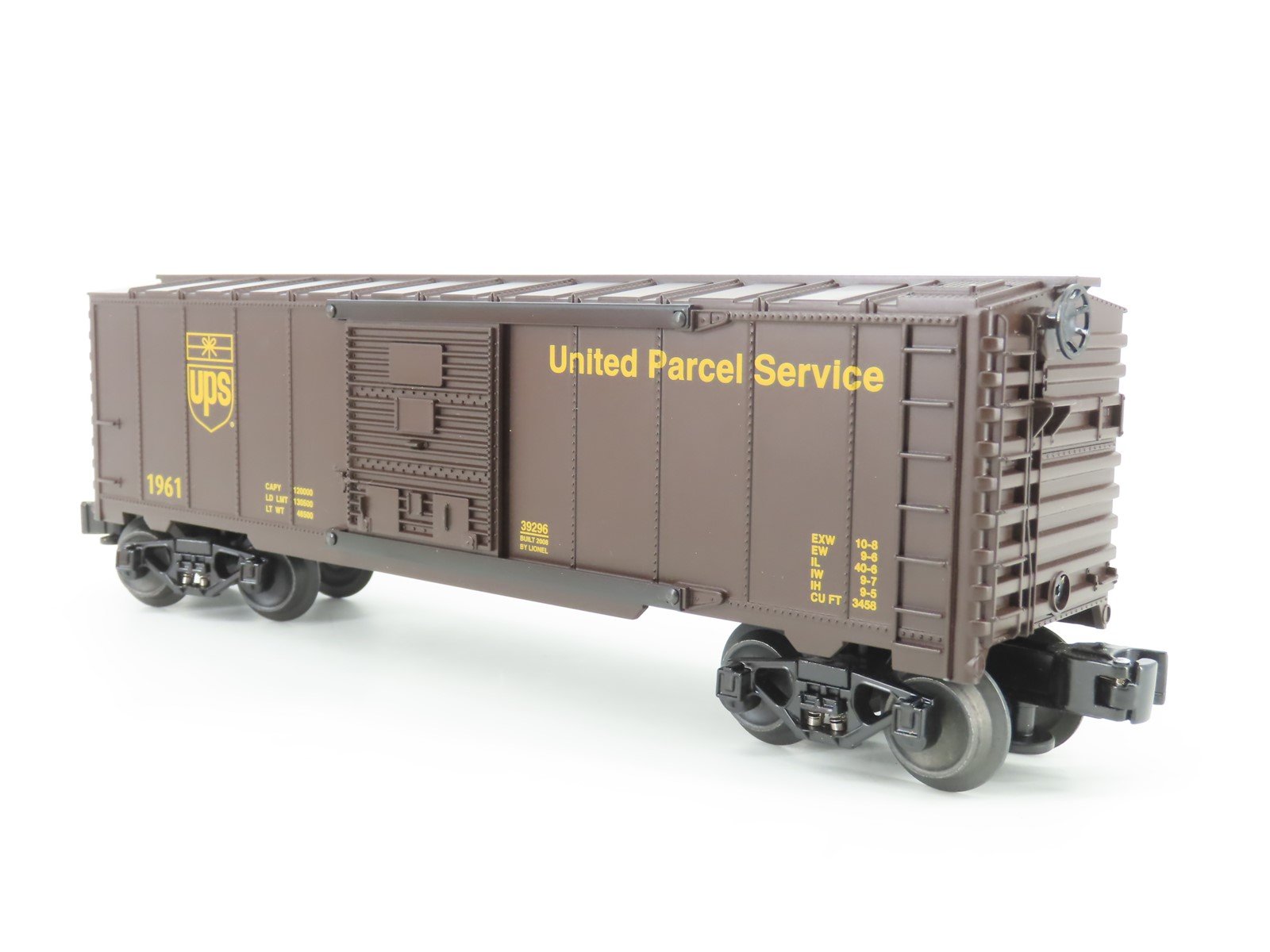 O Gauge 3-Rail Lionel 6-39326 UPS United Parcel Service Centennial Box Car #1961