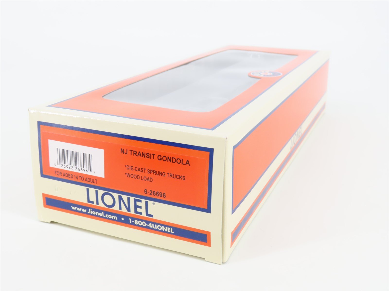 O Gauge 3-Rail Lionel 6-26696 NJTR New Jersey Transit Gondola #9412 w/ Wood Load