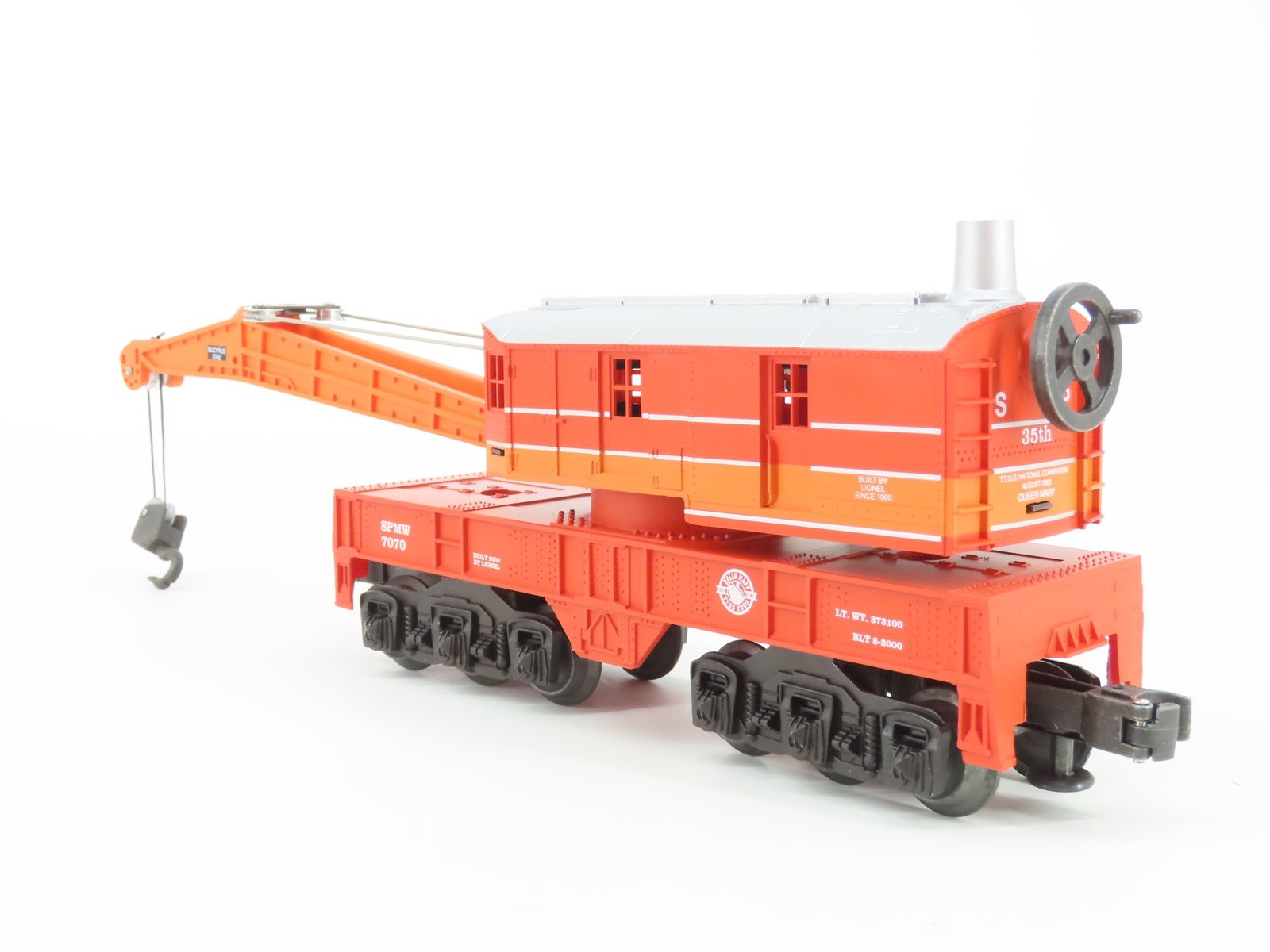 O Gauge 3-Rail Lionel 6-52194 SPMW Southern Pacific Railroad Crane #7070