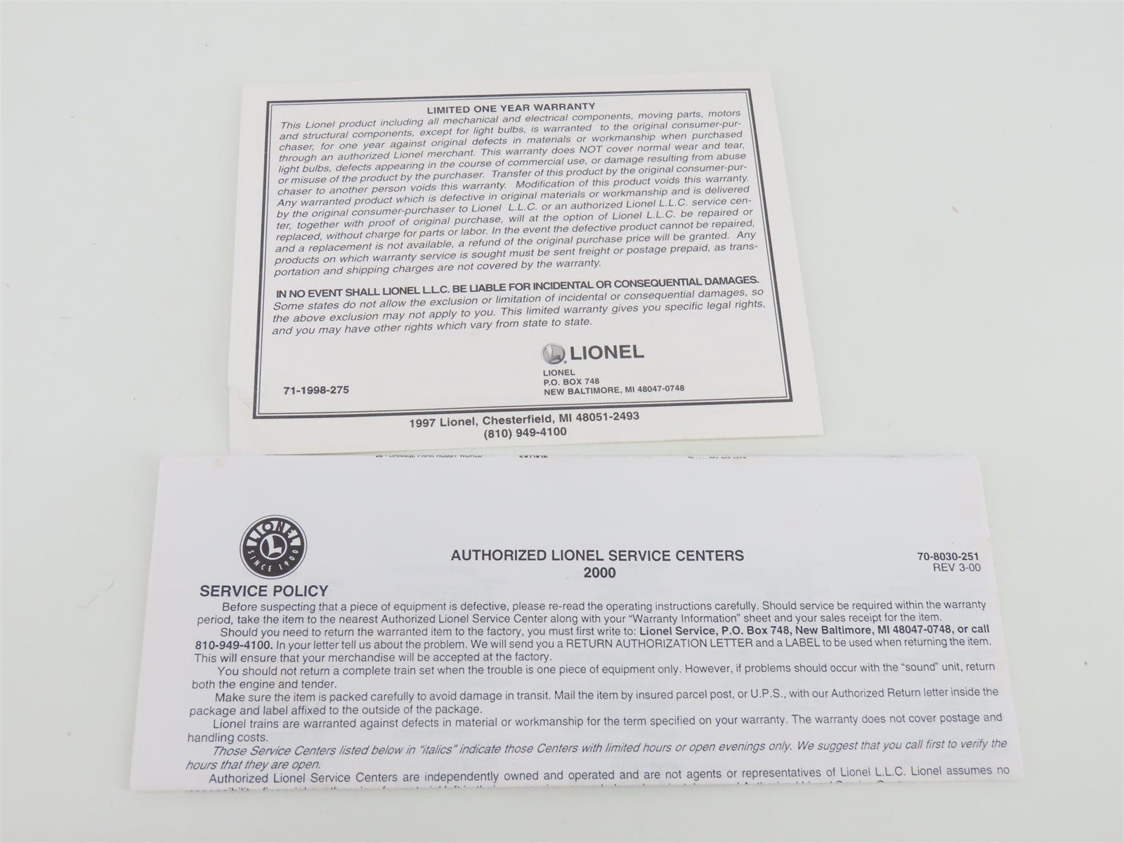 O Gauge 3-Rail Lionel 6-52194 SPMW Southern Pacific Railroad Crane #7070