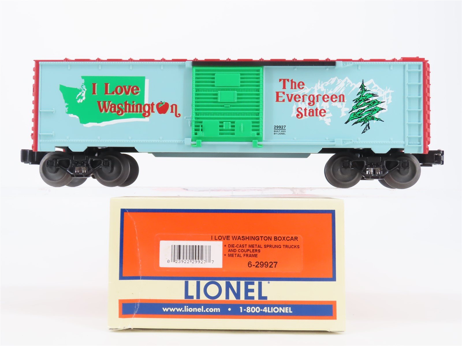 O Gauge 3-Rail Lionel 6-29927 I Love Washington Single Door Box Car #29927