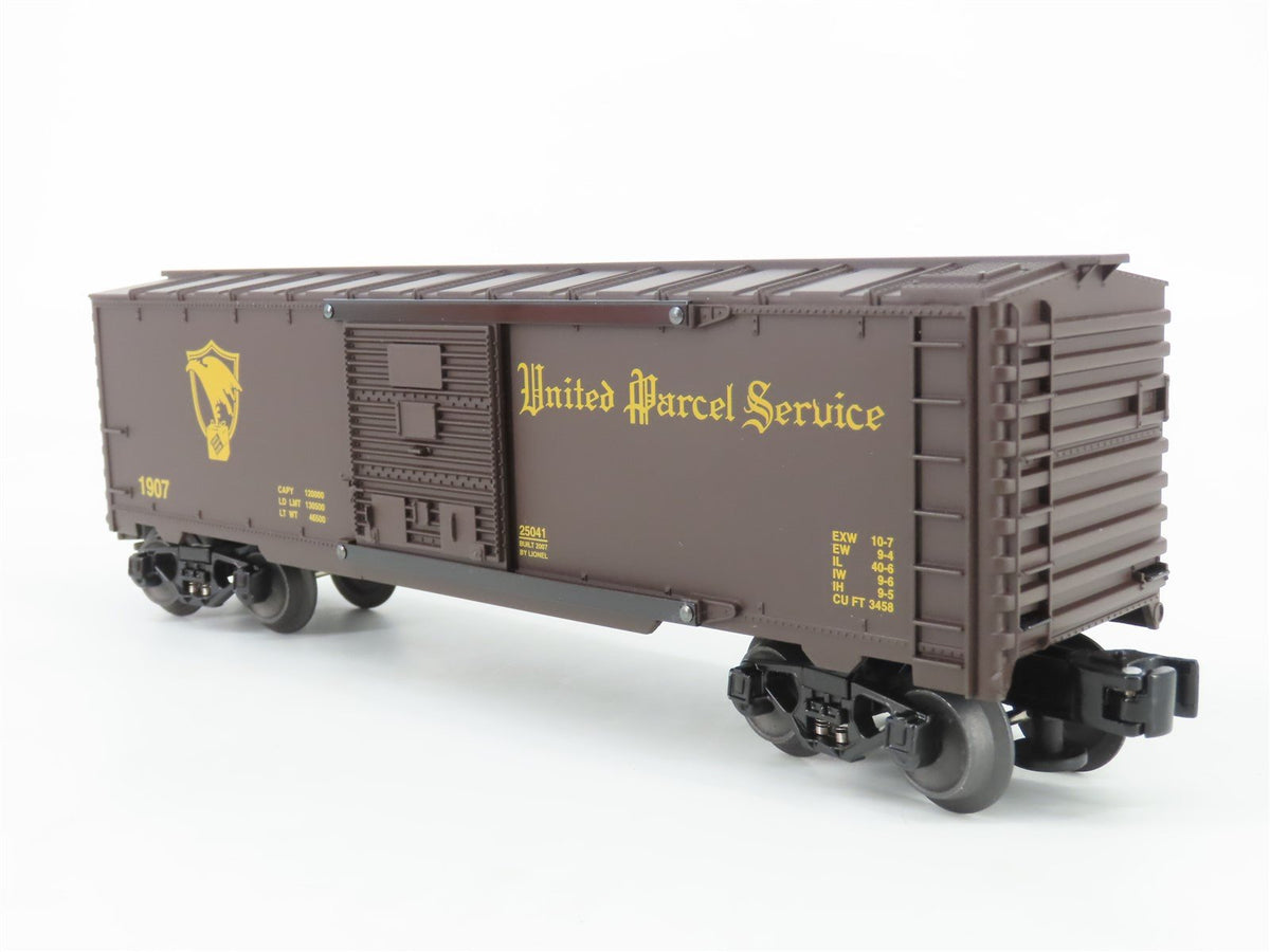 O Gauge 3-Rail Lionel 6-25042 UPS United Parcel Service Centennial Box Car #1907