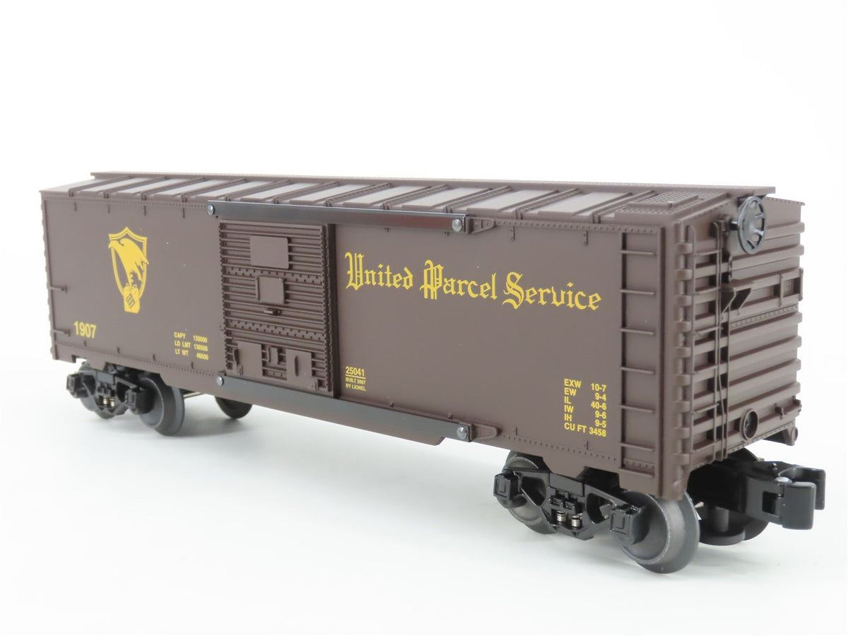 O Gauge 3-Rail Lionel 6-25042 UPS United Parcel Service Centennial Box Car #1907