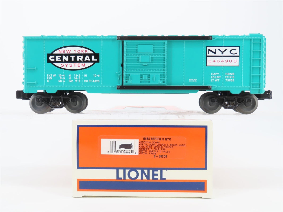 O Gauge 3-Rail Lionel 6-39206 NYC New York Central Single Door Box Car #6464900