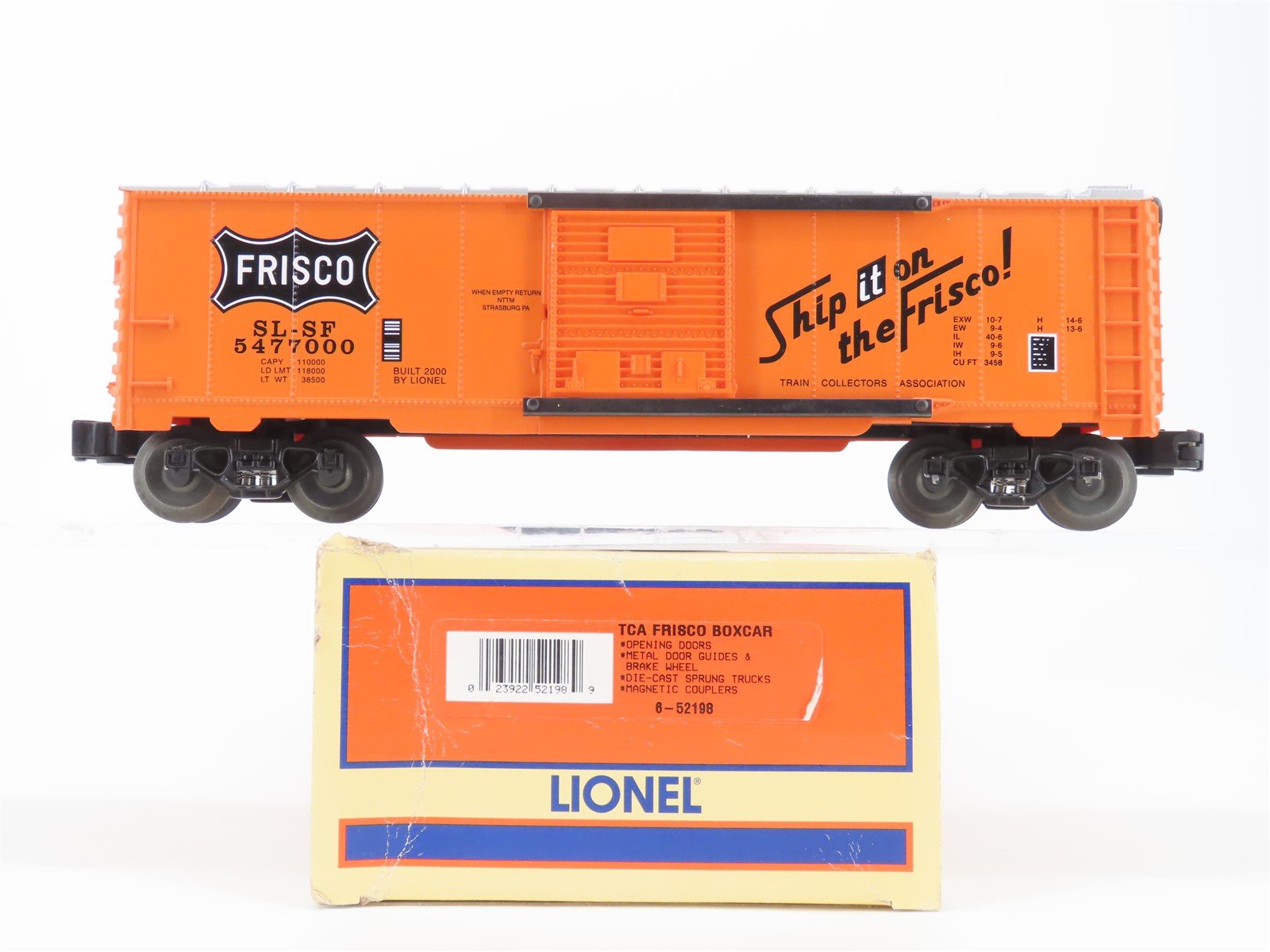 O Gauge 3-Rail Lionel 6-52198 SL-SF Frisco Single Door Box Car #5477000