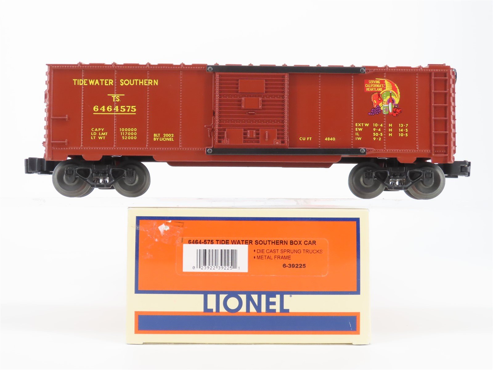 O Gauge 3-Rail Lionel 6-39225 TS Tidewater Southern Single Door Box Car #6464575