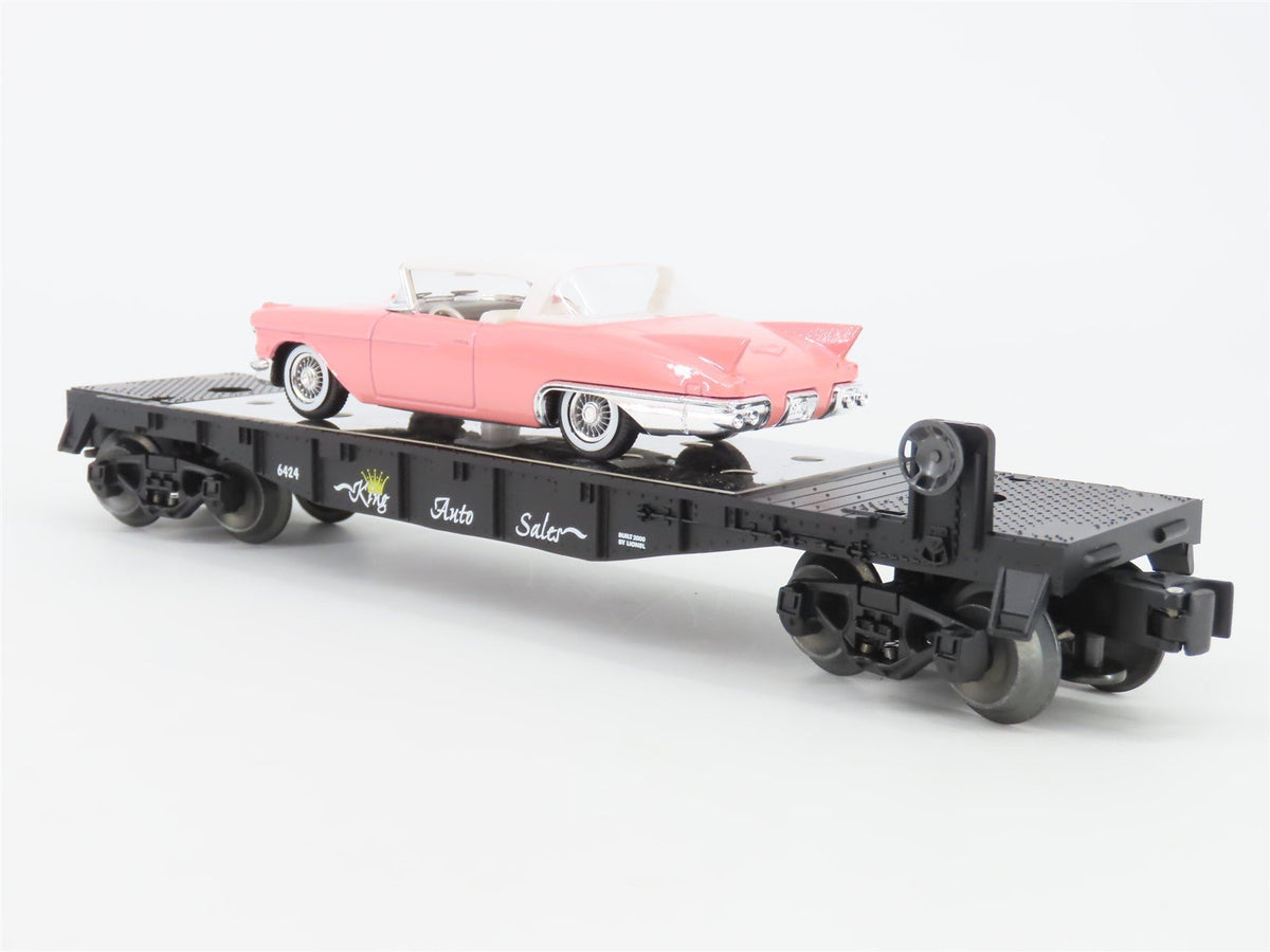O Gauge 3-Rail Lionel 6-36067 King Auto Sales Flat Car #6424 w/ Cadillac