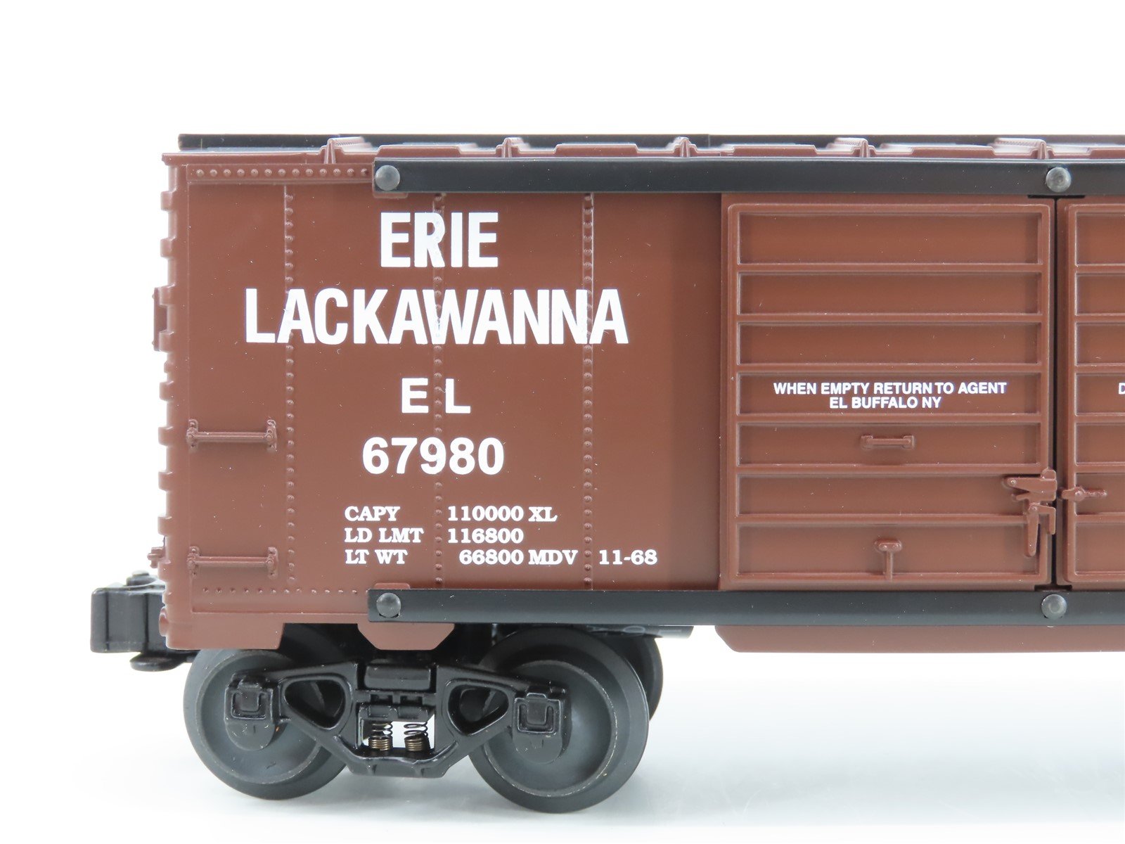 O Gauge 3-Rail Lionel 6-26787 EL Erie Lackawanna Jumping Hobo Box Car #67980