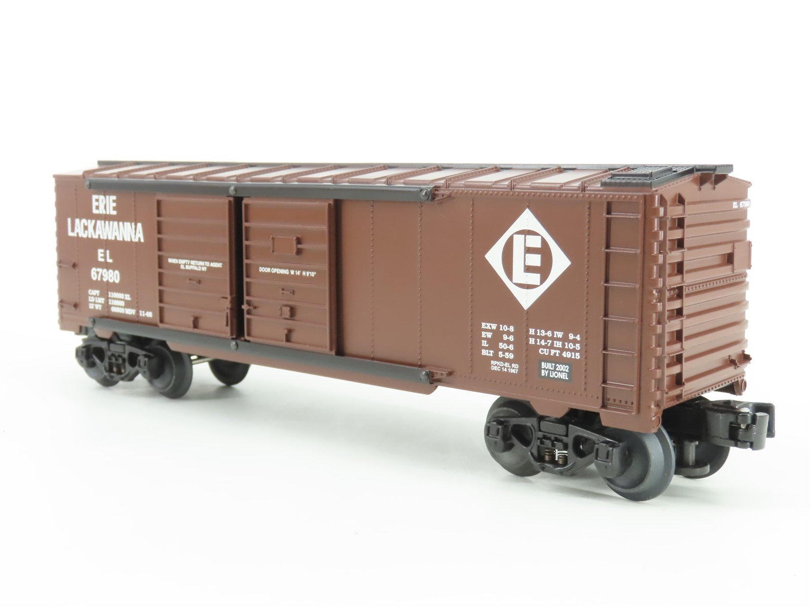O Gauge 3-Rail Lionel 6-26787 EL Erie Lackawanna Jumping Hobo Box Car #67980