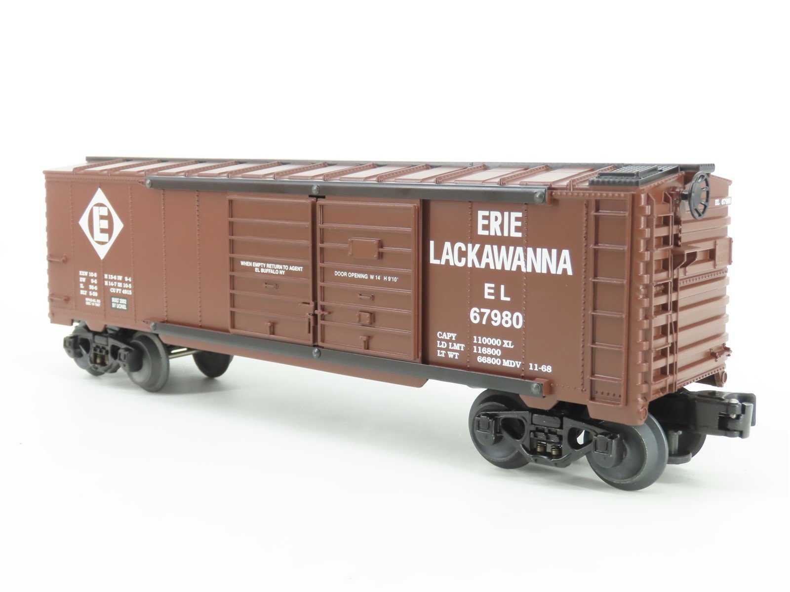 O Gauge 3-Rail Lionel 6-26787 EL Erie Lackawanna Jumping Hobo Box Car #67980
