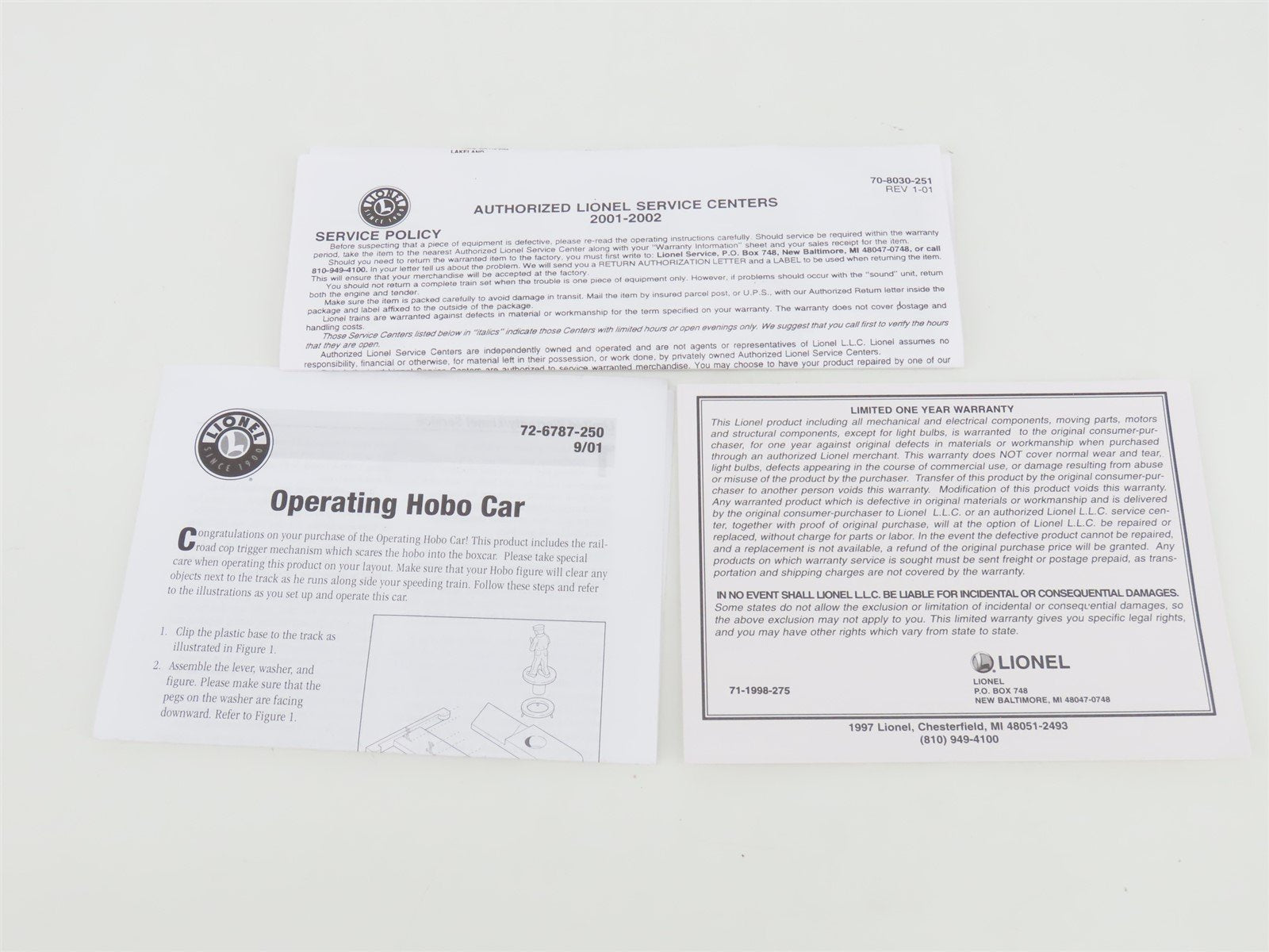 O Gauge 3-Rail Lionel 6-26787 EL Erie Lackawanna Jumping Hobo Box Car #67980