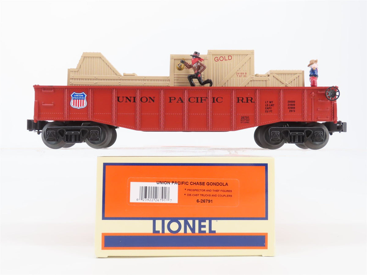 O Gauge 3-Rail Lionel 6-26791 UP Union Pacific Railroad Chase Gondola #26791