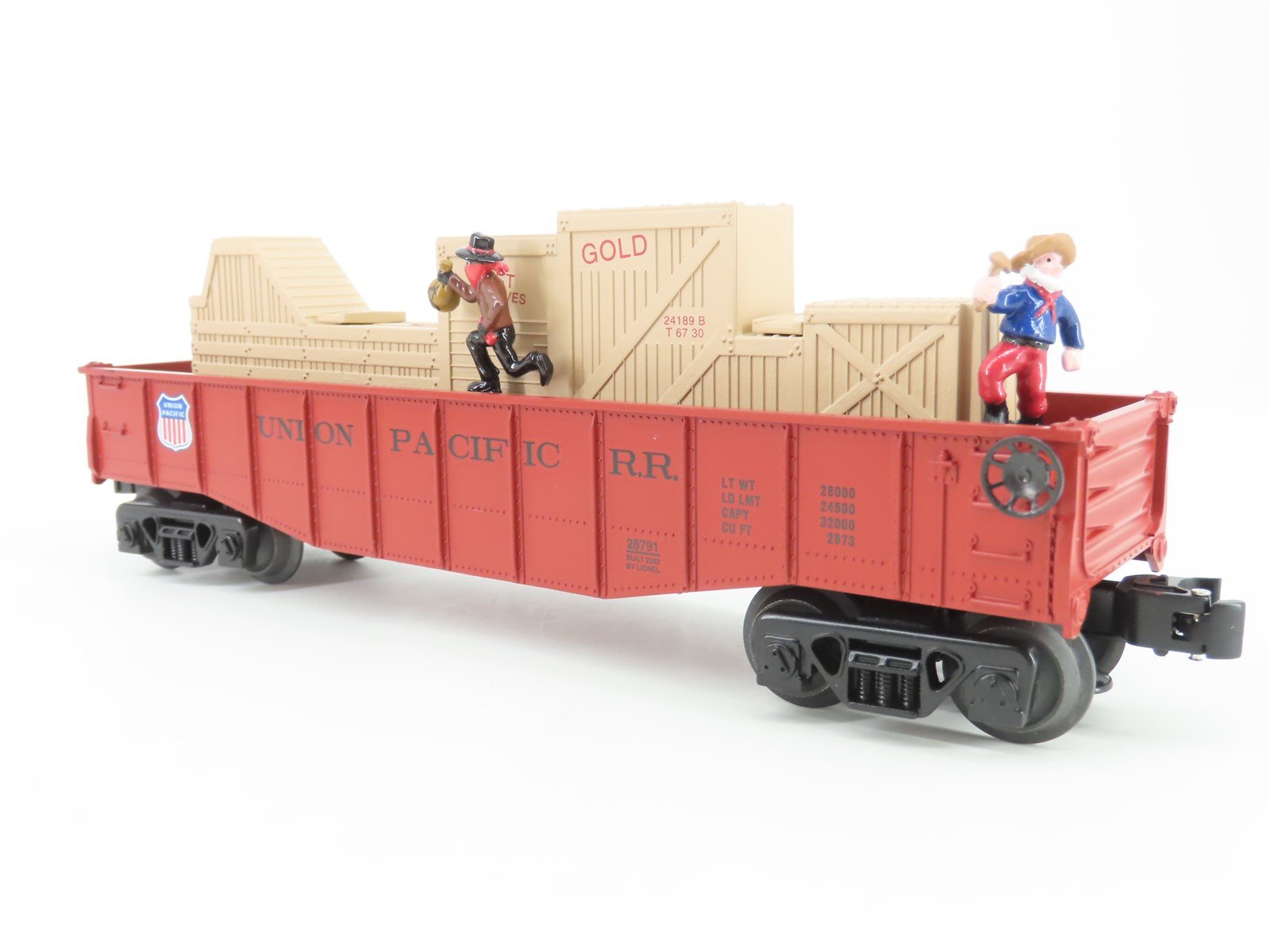 O Gauge 3-Rail Lionel 6-26791 UP Union Pacific Railroad Chase Gondola #26791