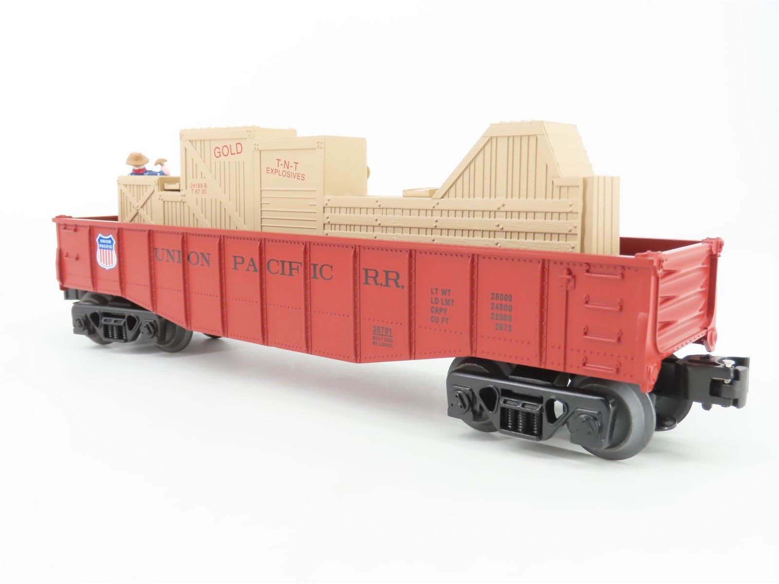 O Gauge 3-Rail Lionel 6-26791 UP Union Pacific Railroad Chase Gondola #26791