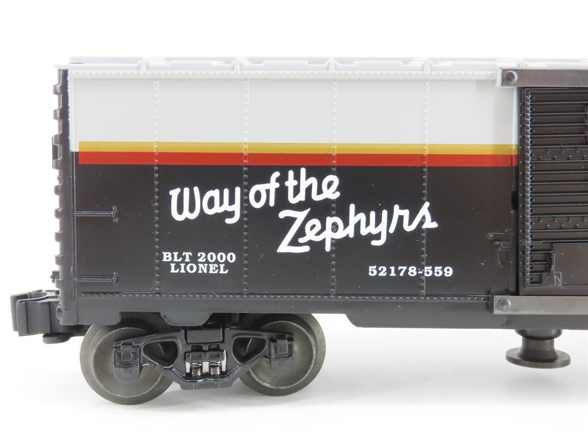 O Gauge 3-Rail Lionel 5-52178-559 LRRC CB&amp;Q Uncle Herb Action Box Car #52178-559