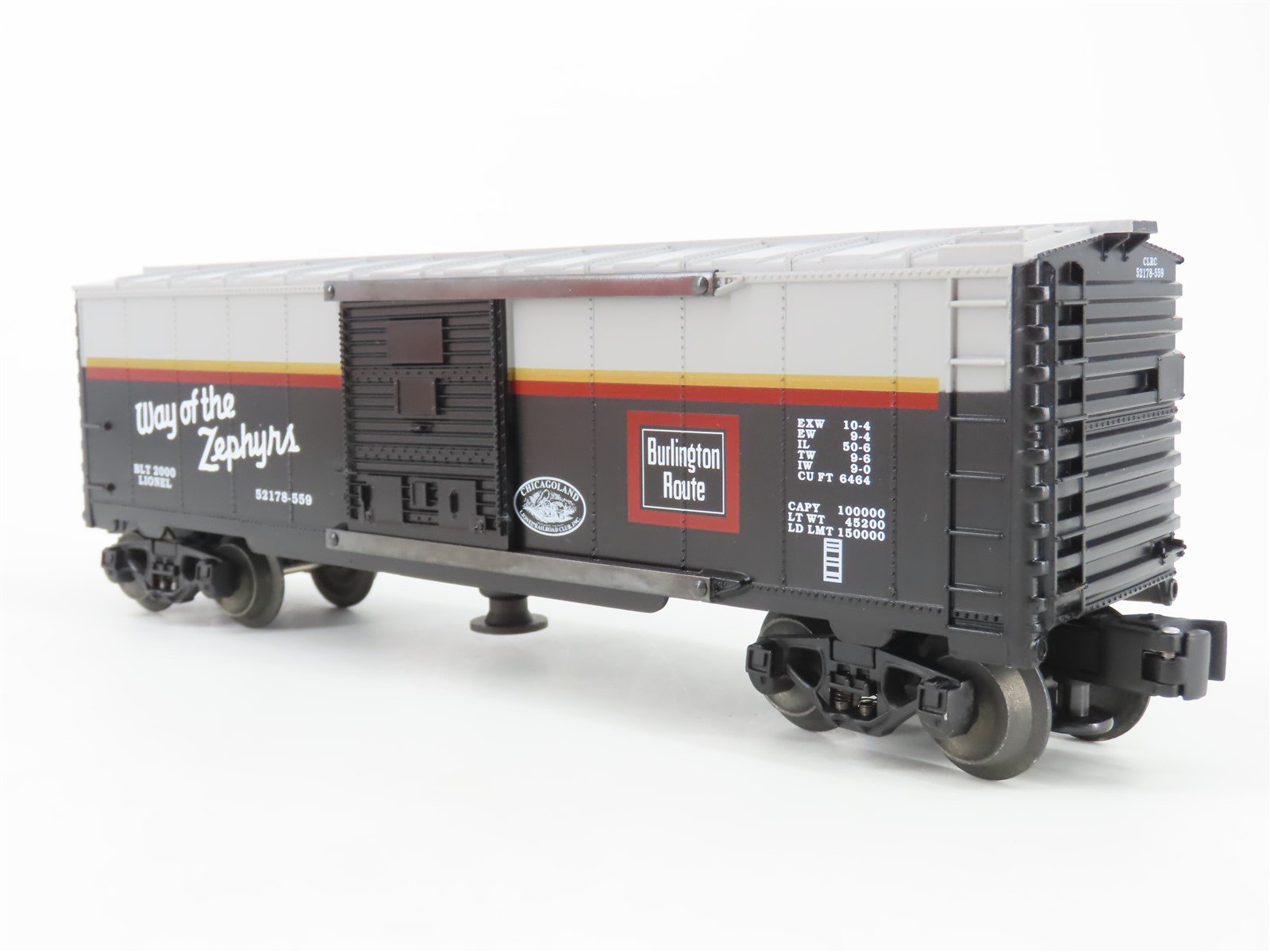 O Gauge 3-Rail Lionel 5-52178-559 LRRC CB&Q Uncle Herb Action Box Car #52178-559
