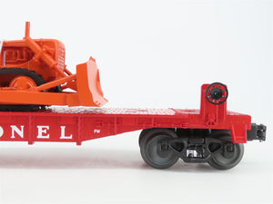O Gauge 3-Rail Lionel Postwar 6-26023 Flat Car #6816 w/ Bulldozer