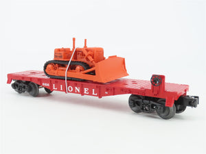 O Gauge 3-Rail Lionel Postwar 6-26023 Flat Car #6816 w/ Bulldozer