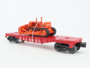 O Gauge 3-Rail Lionel Postwar 6-26023 Flat Car #6816 w/ Bulldozer