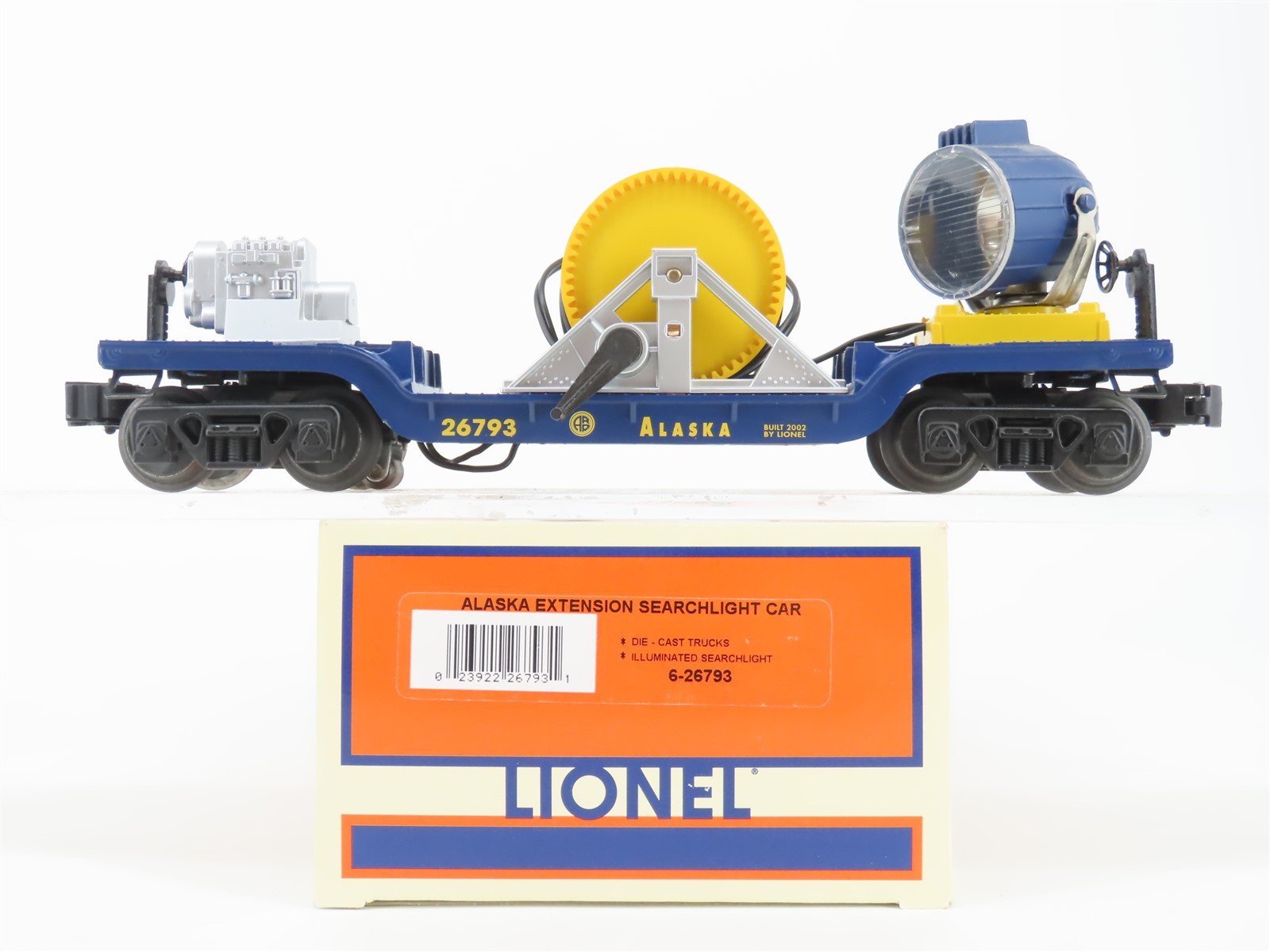 O Gauge 3-Rail Lionel 6-26793 ARR Alaska Extension Searchlight Car #26793