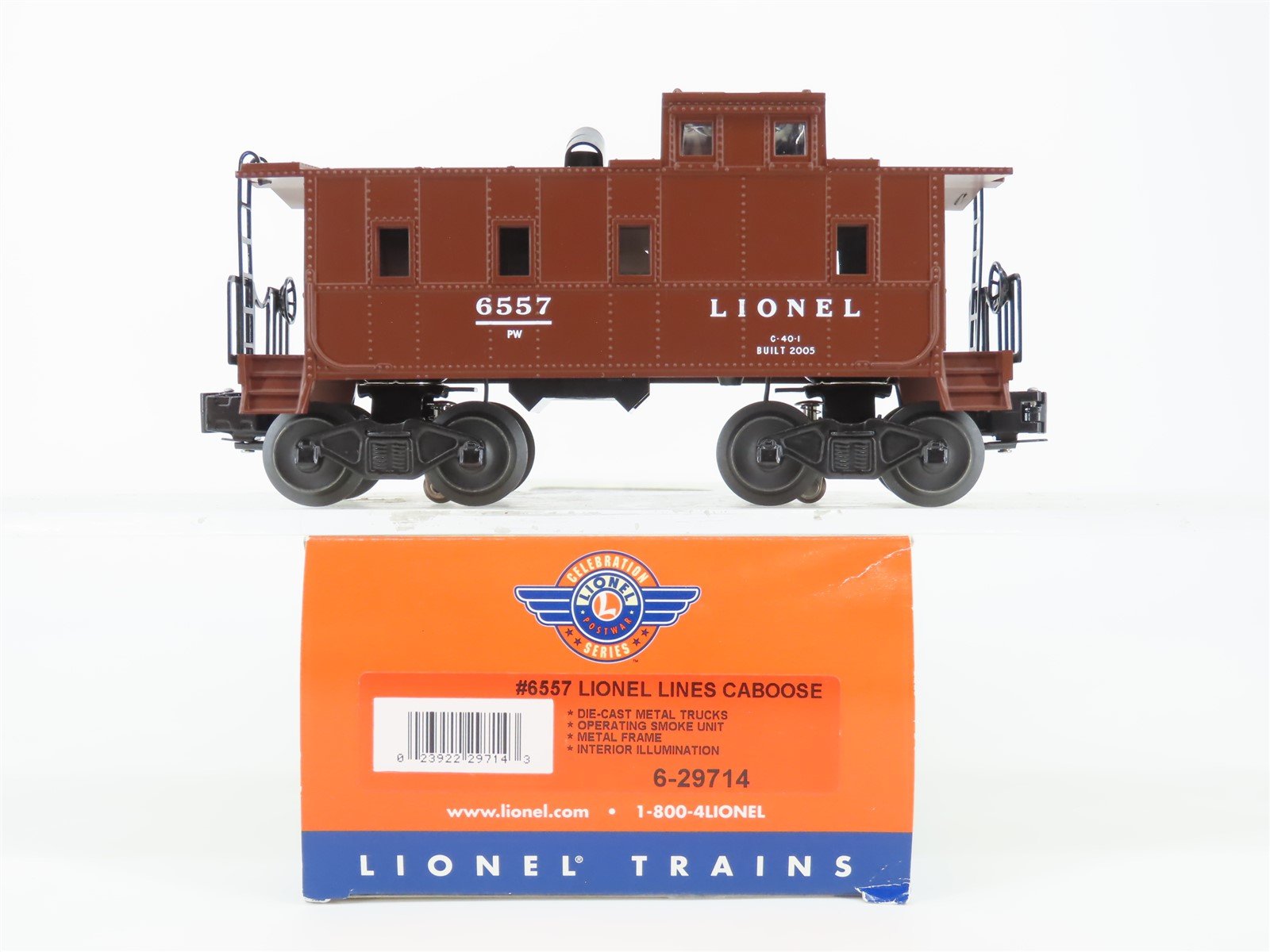 O Gauge 3-Rail Lionel Postwar 6-29714 Offset Cupola Caboose #6557