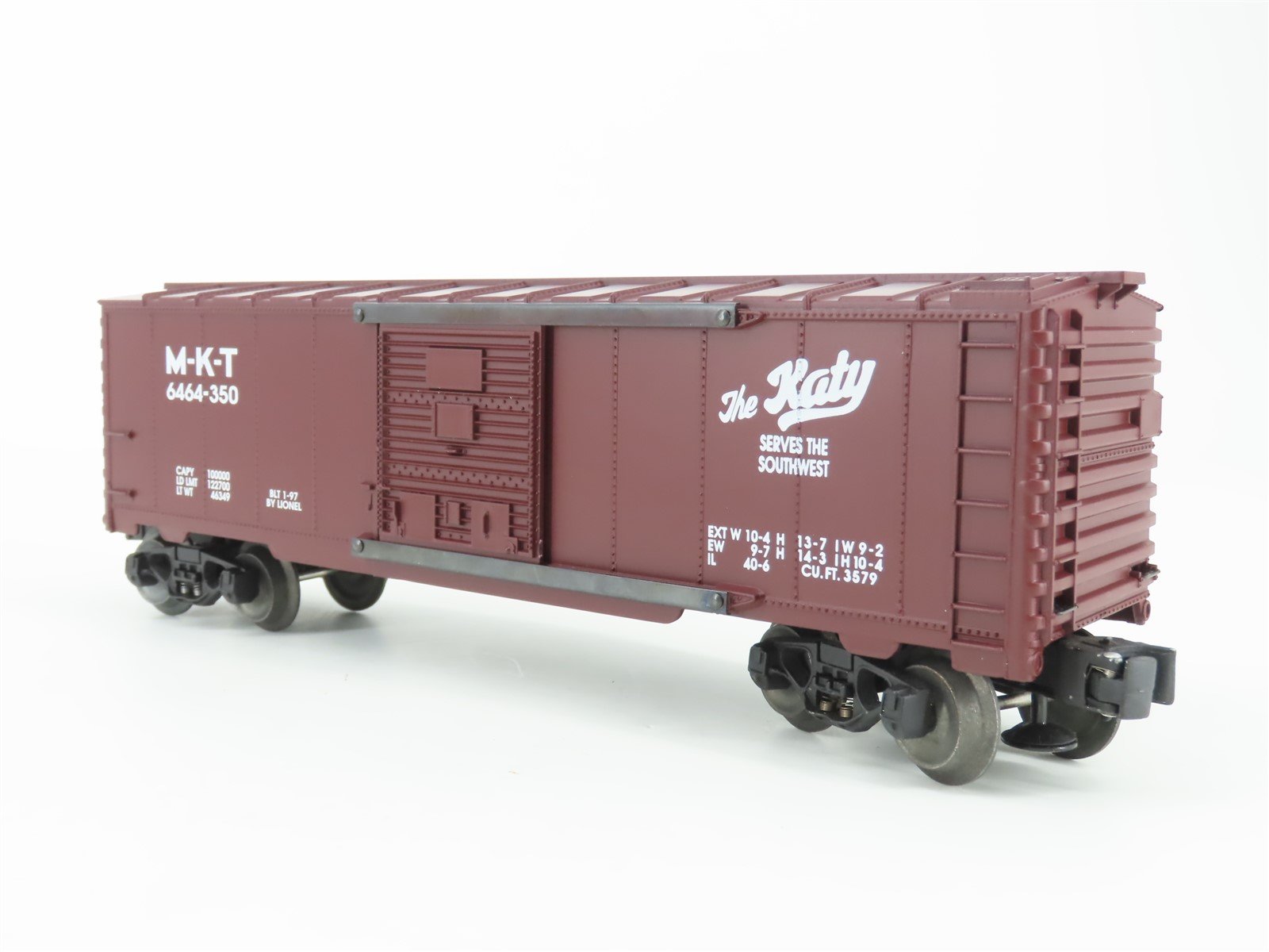 O Gauge 3-Rail Lionel 6-19293 M-K-T Katy Single Door Box Car #6464-350