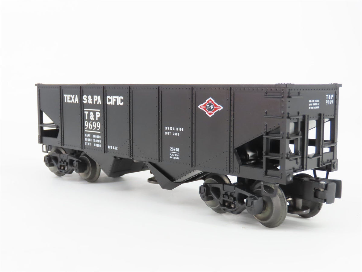 O Gauge 3-Rail Lionel 6-26748 T&amp;P Texas &amp; Pacific Railroad 2-Bay Hopper #9699