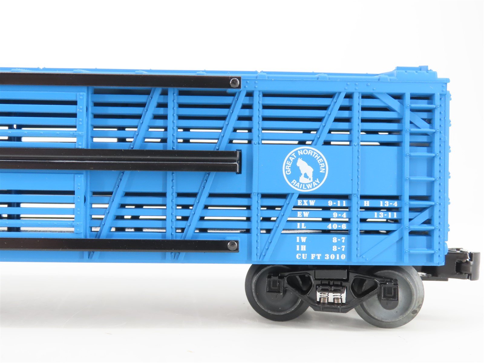 O Gauge 3-Rail Lionel 6-81469 GN Big Sky Blue Bi-Level Stock Car #65385