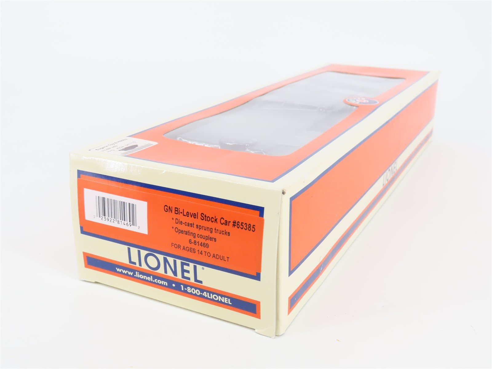 O Gauge 3-Rail Lionel 6-81469 GN Big Sky Blue Bi-Level Stock Car #65385