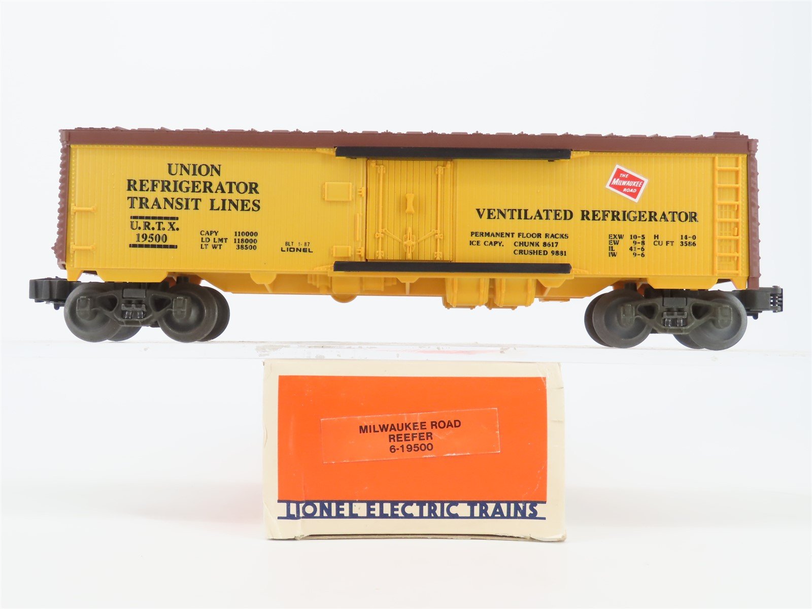 O Gauge 3-Rail Lionel 6-19500 URTX MILW Milwaukee Road Reefer #19500