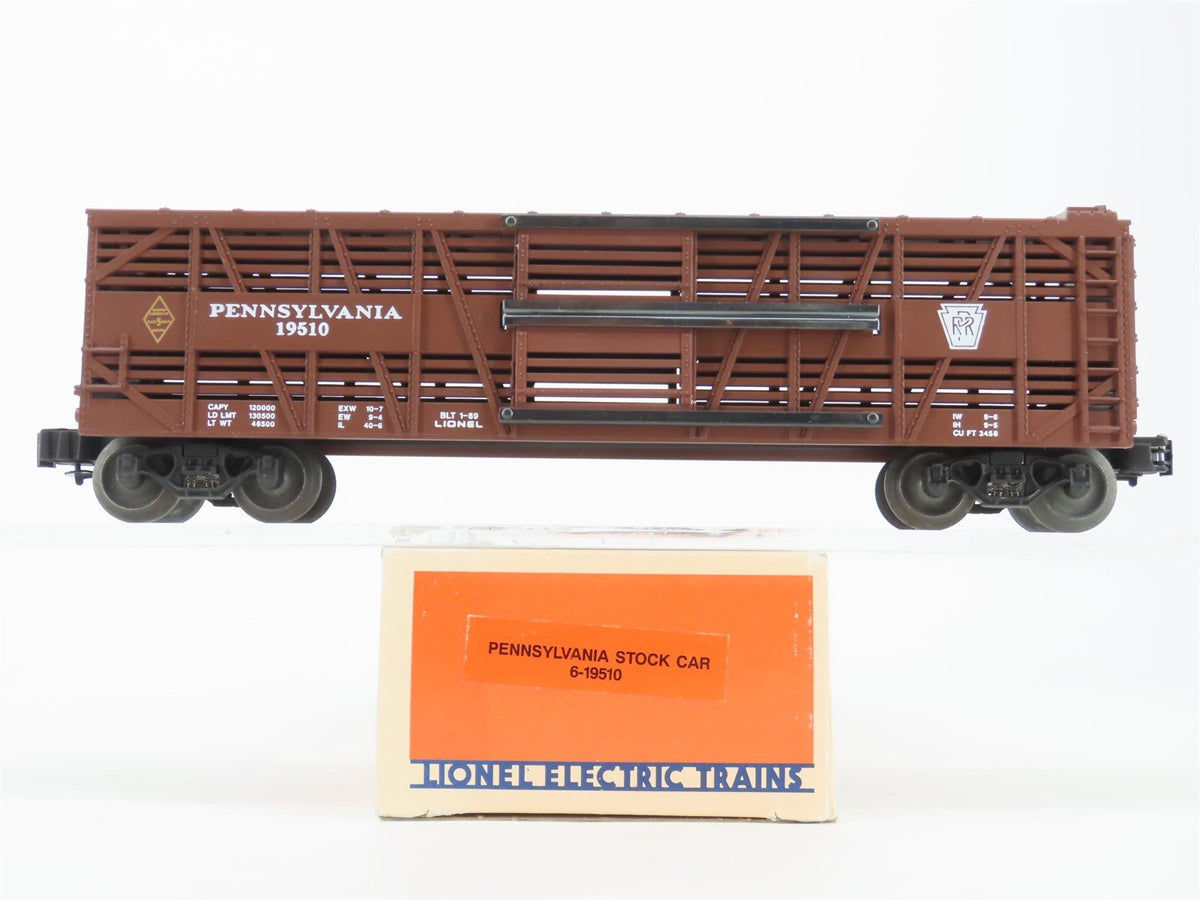 O Gauge 3-Rail Lionel 6-19510 PRR Pennsylvania Railroad Stock Car #19510
