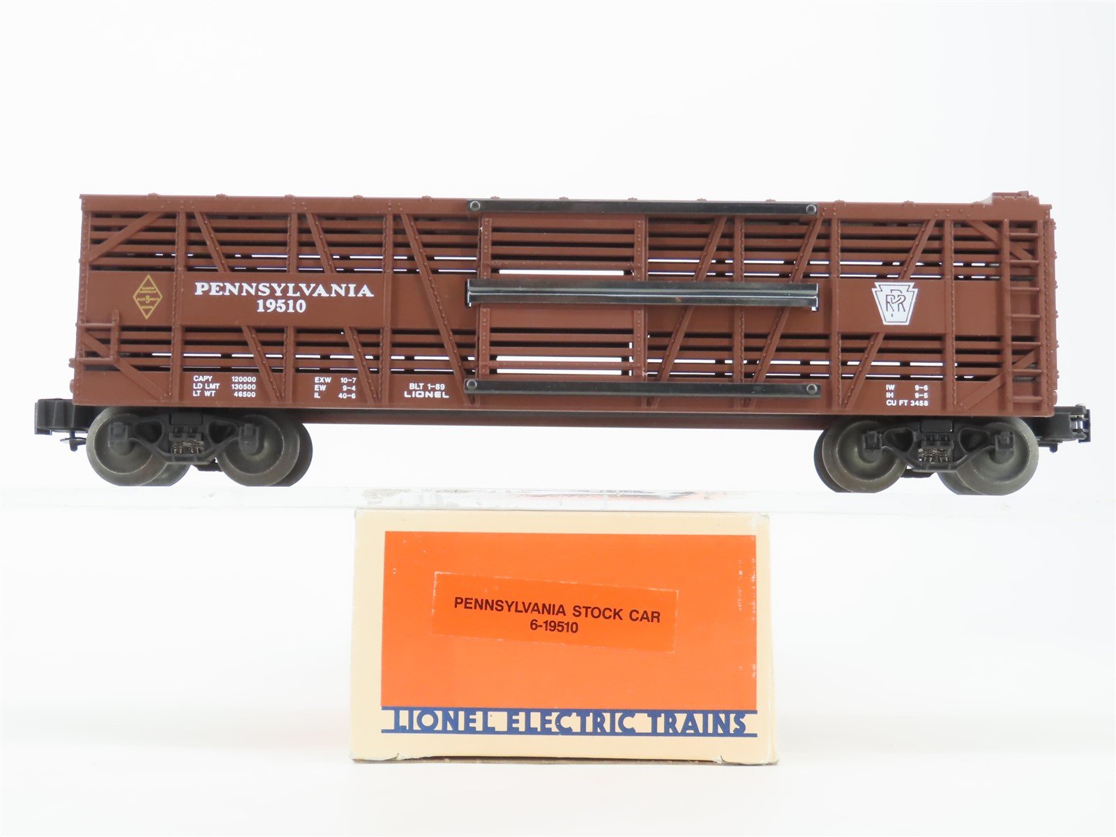 O Gauge 3-Rail Lionel 6-19510 PRR Pennsylvania Railroad Stock Car #19510