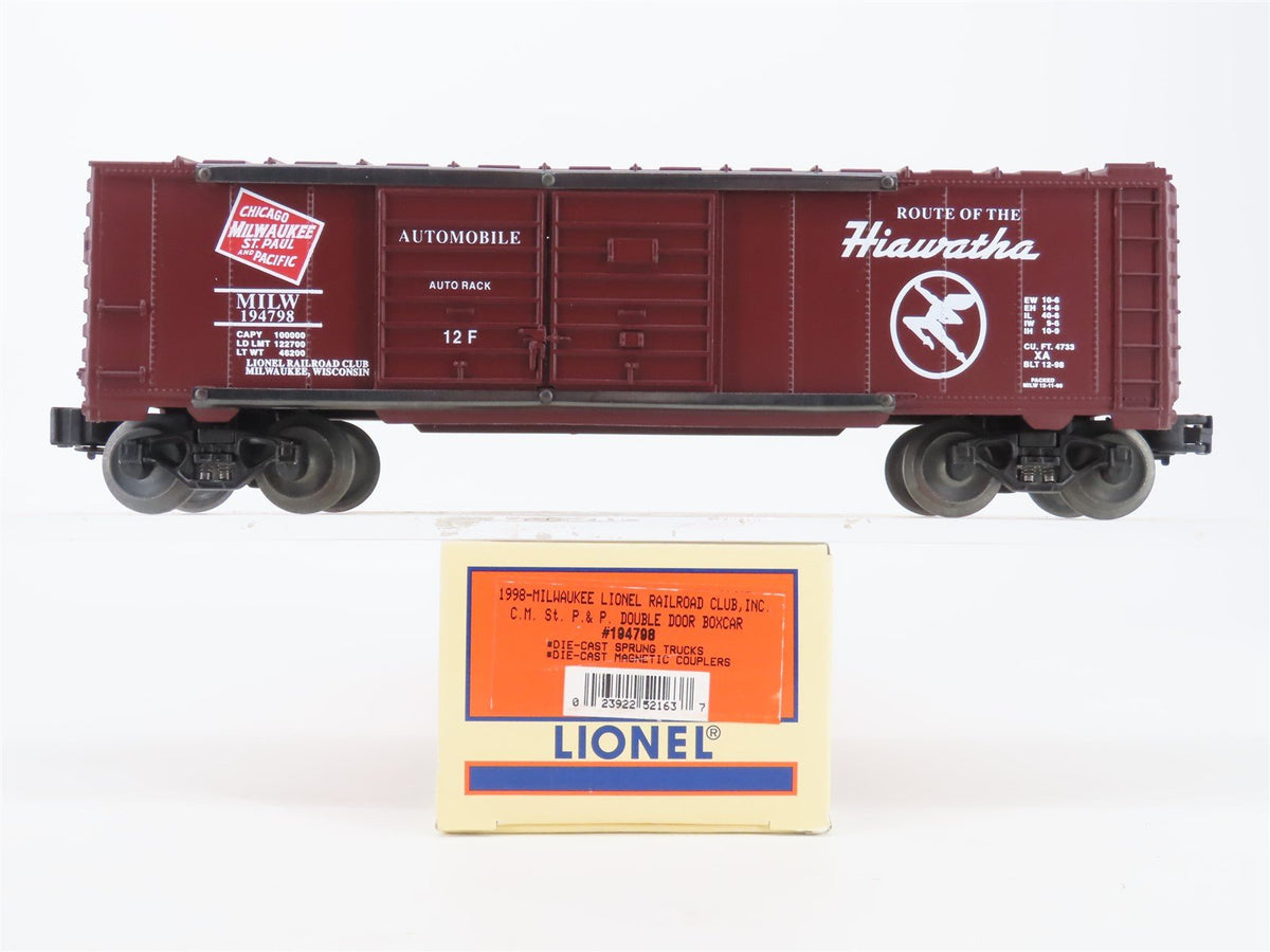 O Gauge 3-Rail Lionel LRRC MILW Milwaukee Road Double Door Box Car #194798