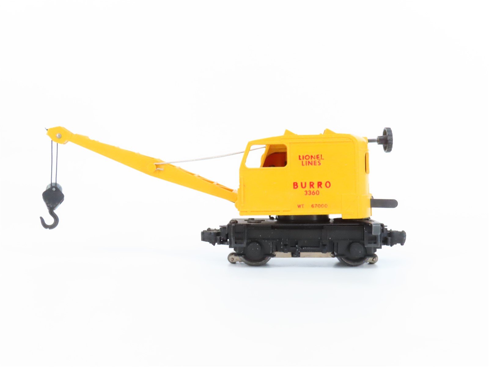 O Gauge 3-Rail Lionel Lines Burro Crane Car #3360