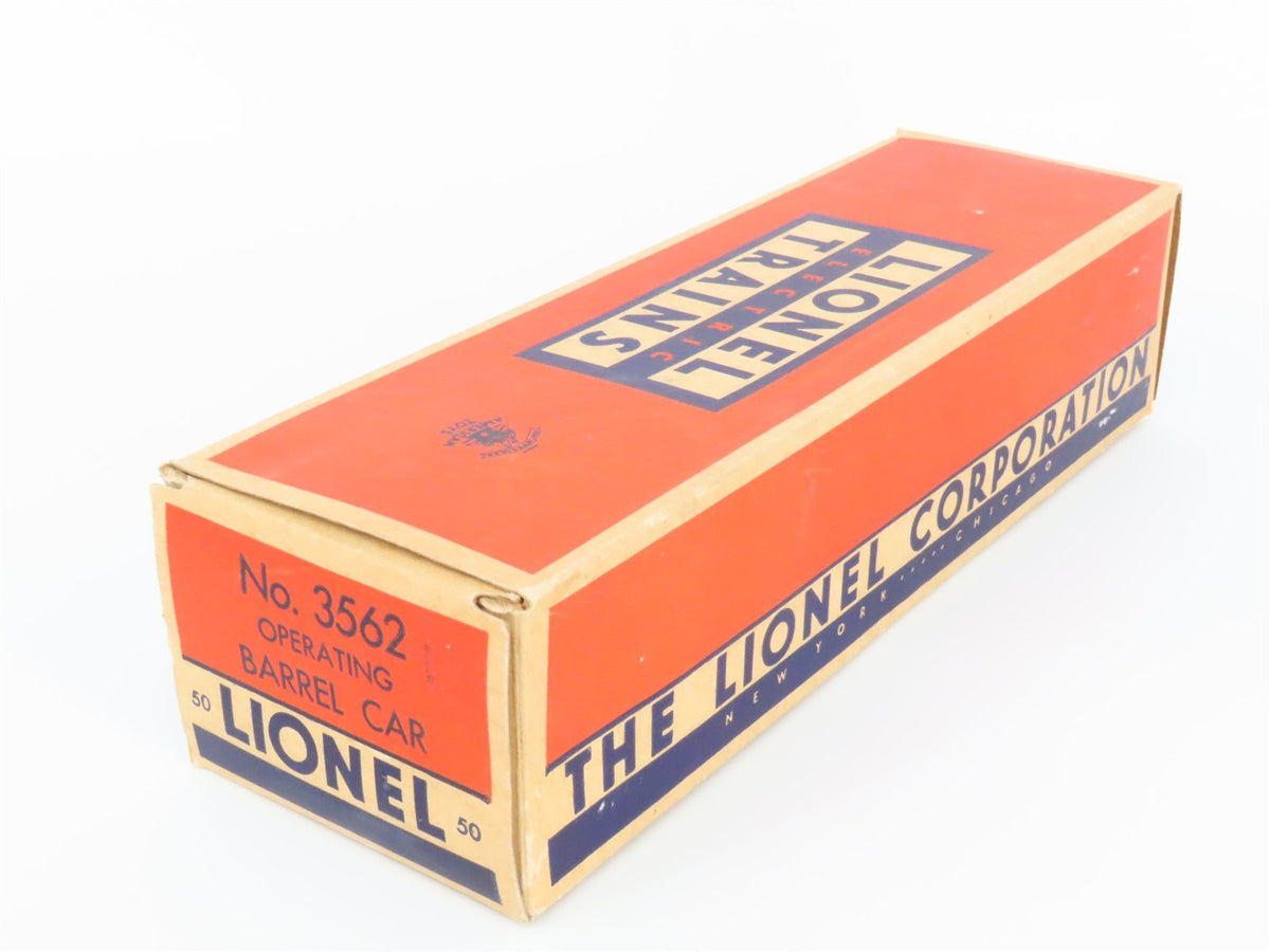 O Gauge 3-Rail Lionel 3562 AT&amp;SF Santa Fe Operating Barrel Car 356250