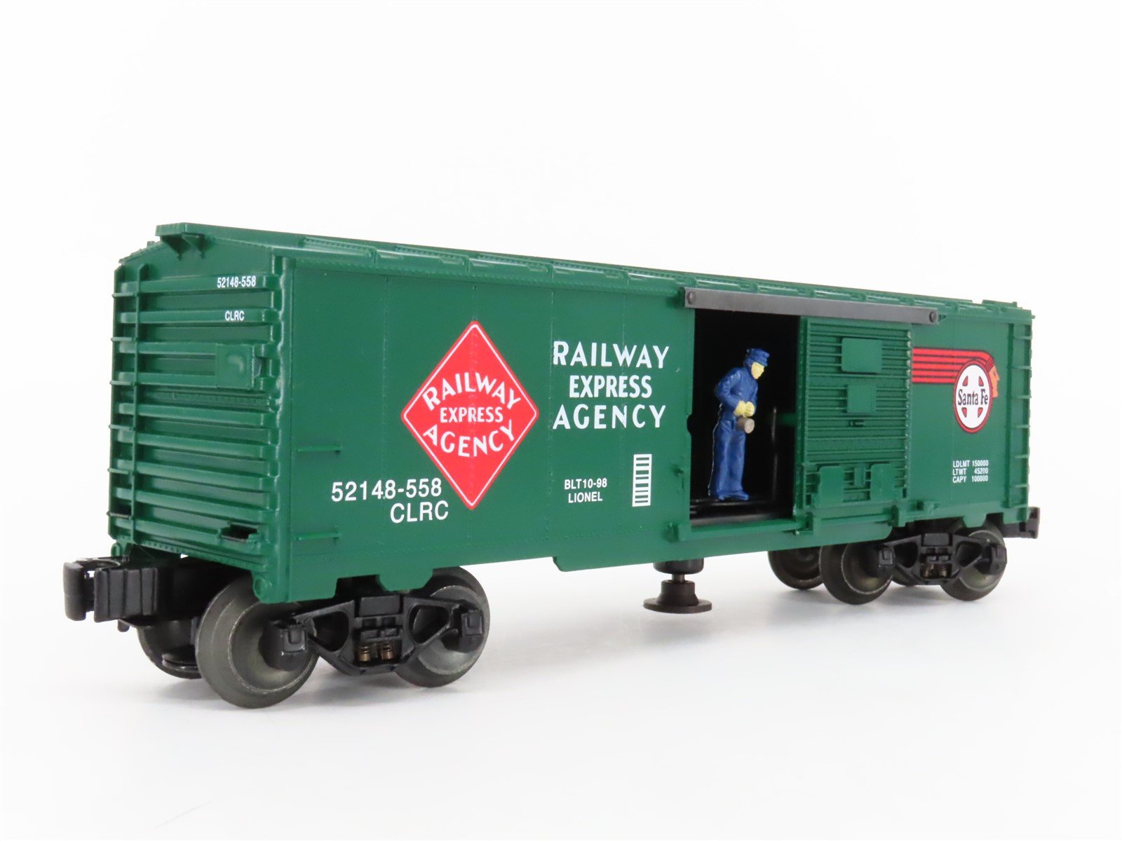 O Gauge 3-Rail Lionel 6-52148 1999 CLRC REA Santa Fe Operating Box Car 52148-558