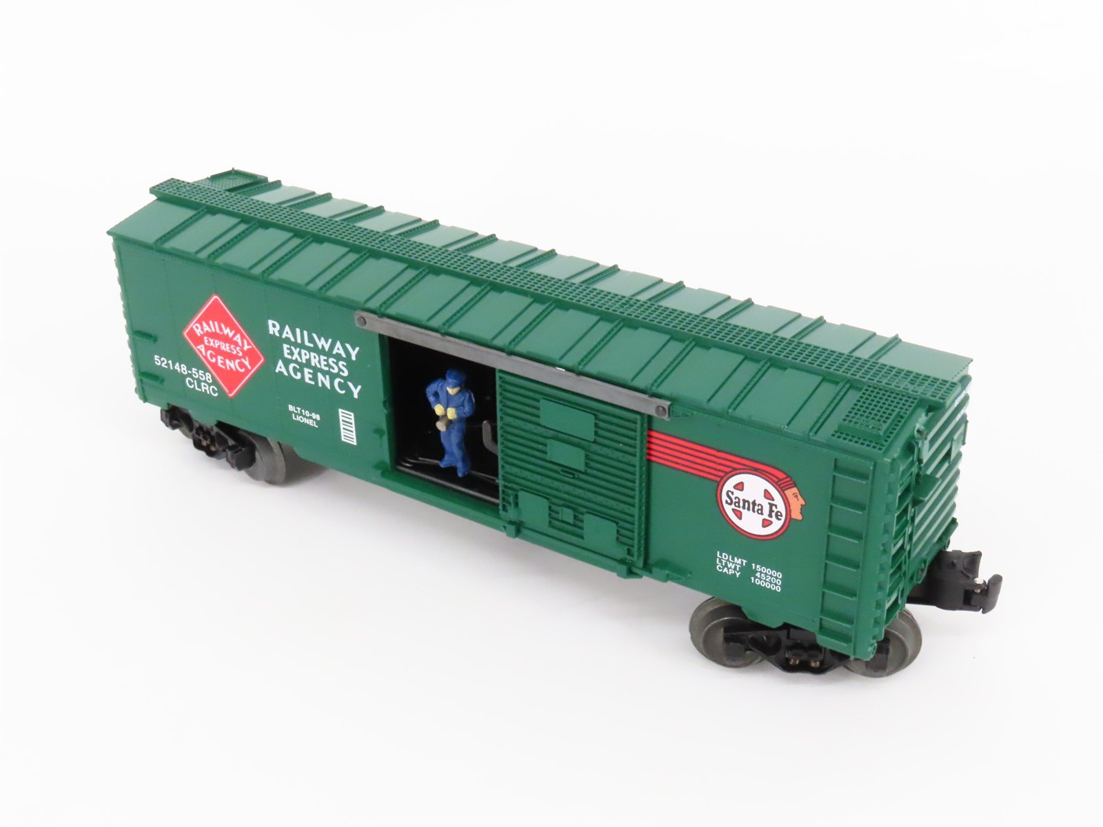 O Gauge 3-Rail Lionel 6-52148 1999 CLRC REA Santa Fe Operating Box Car 52148-558