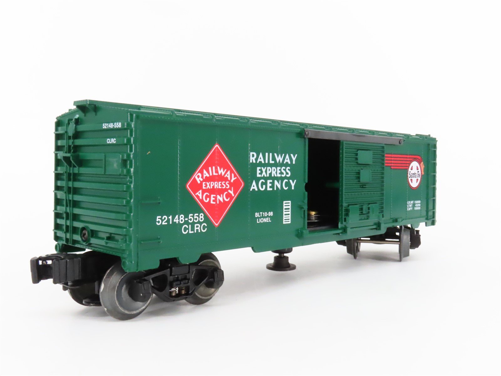 O Gauge 3-Rail Lionel 6-52148 1999 CLRC REA Santa Fe Operating Box Car 52148-558