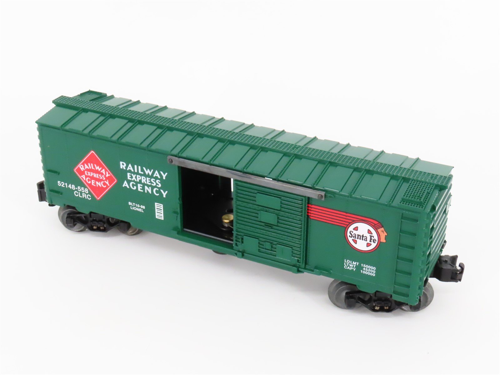 O Gauge 3-Rail Lionel 6-52148 1999 CLRC REA Santa Fe Operating Box Car 52148-558